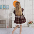 young girls plaid pater pan collar dress